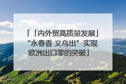 「内外贸高质量发展」“永春香 义乌出”实现欧洲出口零的突破