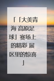 「大美青海 高原足球」赛场上的精彩 展区里的惊喜