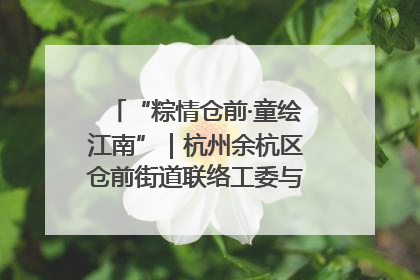 “粽情仓前·童绘江南”｜杭州余杭区仓前街道联络工委与辖区群众共度佳节