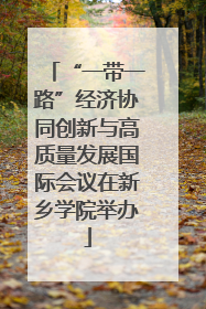“一带一路”经济协同创新与高质量发展国际会议在新乡学院举办