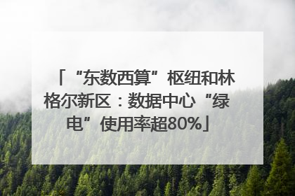 “东数西算”枢纽和林格尔新区：数据中心“绿电”使用率超80%
