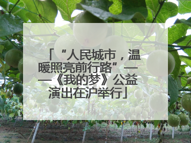 “人民城市，温暖照亮前行路”——《我的梦》公益演出在沪举行