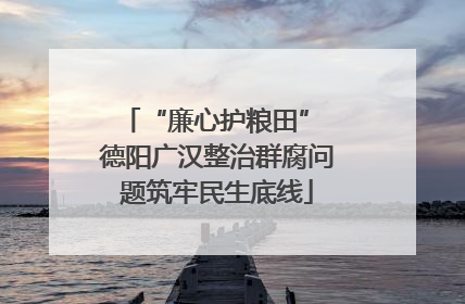 “廉心护粮田” 德阳广汉整治群腐问题筑牢民生底线