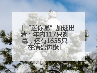 “迷你基”加速出清：年内117只谢幕，还有1655只在清盘边缘