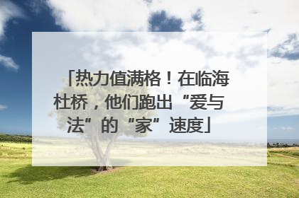 热力值满格！在临海杜桥，他们跑出“爱与法”的“家”速度