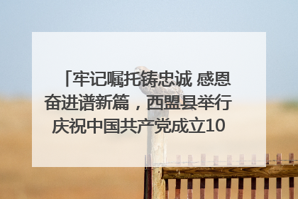 牢记嘱托铸忠诚 感恩奋进谱新篇，西盟县举行庆祝中国共产党成立104周年文艺晚会