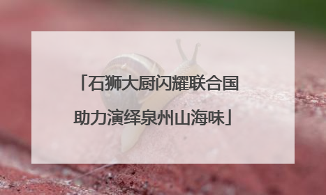 石狮大厨闪耀联合国 助力演绎泉州山海味