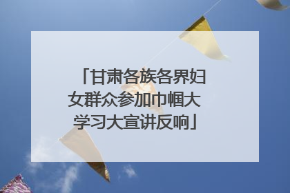 甘肃各族各界妇女群众参加巾帼大学习大宣讲反响
