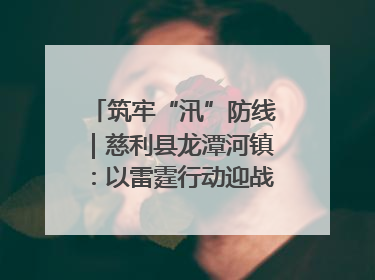 筑牢“汛”防线｜慈利县龙潭河镇：以雷霆行动迎战暴雨洪峰