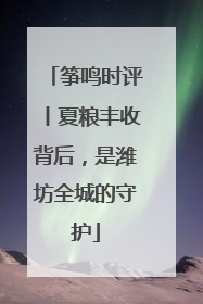 筝鸣时评丨夏粮丰收背后，是潍坊全城的守护