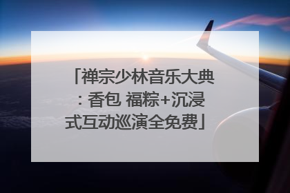 禅宗少林音乐大典：香包 福粽+沉浸式互动巡演全免费