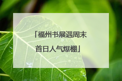 福州书展遇周末 首日人气爆棚