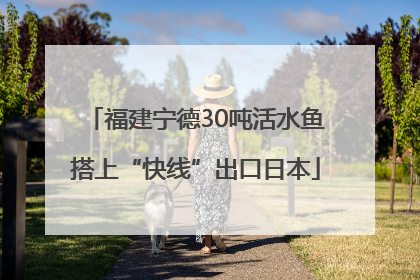 福建宁德30吨活水鱼搭上“快线”出口日本
