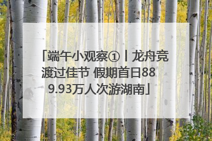 端午小观察①丨龙舟竞渡过佳节 假期首日889.93万人次游湖南