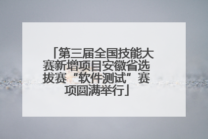 第三届全国技能大赛新增项目安徽省选拔赛“软件测试”赛项圆满举行