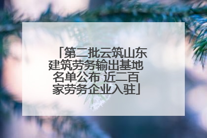 第二批云筑山东建筑劳务输出基地名单公布 近二百家劳务企业入驻