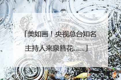 美如画！央视总台知名主持人来泉簪花……