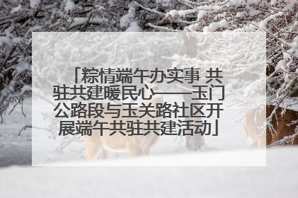 粽情端午办实事 共驻共建暖民心——玉门公路段与玉关路社区开展端午共驻共建活动