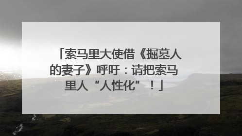 索马里大使借《掘墓人的妻子》呼吁：请把索马里人“人性化”！