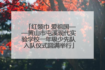 红领巾 爱祖国——黄山市屯溪现代实验学校一年级少先队入队仪式圆满举行