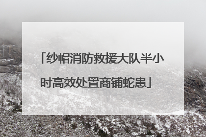 纱帽消防救援大队半小时高效处置商铺蛇患