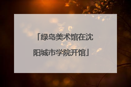 绿岛美术馆在沈阳城市学院开馆