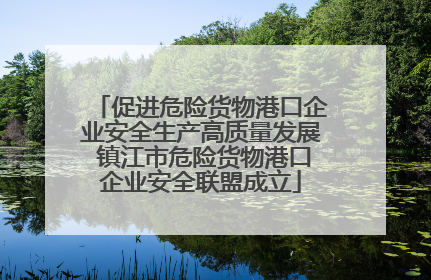 促进危险货物港口企业安全生产高质量发展 镇江市危险货物港口企业安全联盟成立