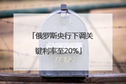 俄罗斯央行下调关键利率至20%