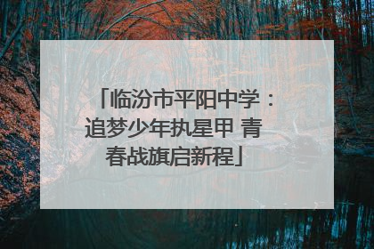 临汾市平阳中学：追梦少年执星甲 青春战旗启新程