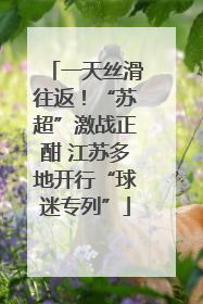 一天丝滑往返！“苏超”激战正酣 江苏多地开行“球迷专列”