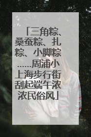 三角粽、桑蚕粽、扎粽、小脚粽……周浦小上海步行街刮起端午浓浓民俗风