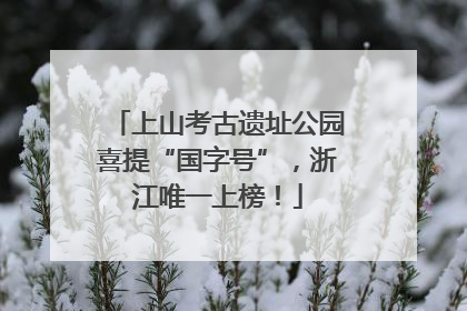 上山考古遗址公园喜提“国字号”，浙江唯一上榜！