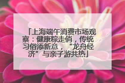 上海端午消费市场观察：健康粽走俏，传统习俗添新意，“龙舟经济”与亲子游共热