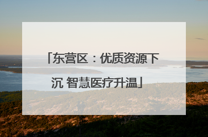 东营区：优质资源下沉 智慧医疗升温