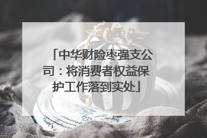 中华财险枣强支公司：将消费者权益保护工作落到实处
