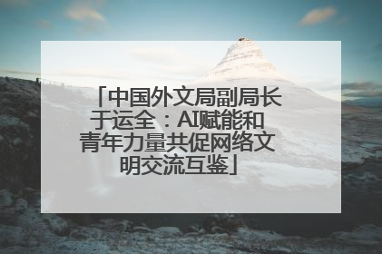 中国外文局副局长于运全：AI赋能和青年力量共促网络文明交流互鉴