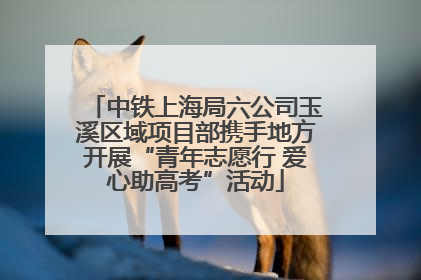 中铁上海局六公司玉溪区域项目部携手地方开展“青年志愿行 爱心助高考”活动
