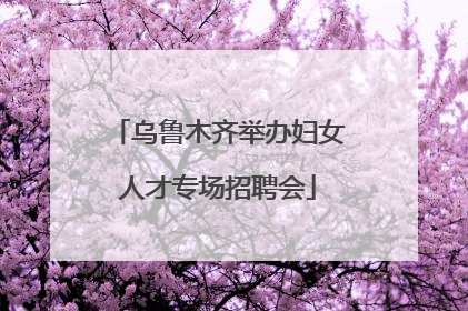 乌鲁木齐举办妇女人才专场招聘会