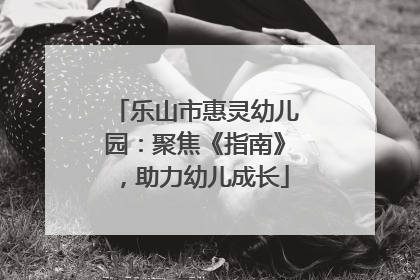 乐山市惠灵幼儿园：聚焦《指南》，助力幼儿成长