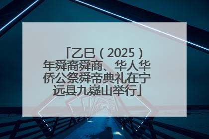 乙巳（2025）年舜裔舜商、华人华侨公祭舜帝典礼在宁远县九嶷山举行