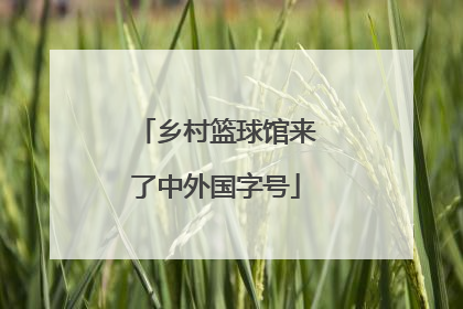 乡村篮球馆来了中外国字号