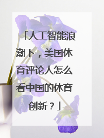 人工智能浪潮下，美国体育评论人怎么看中国的体育创新？
