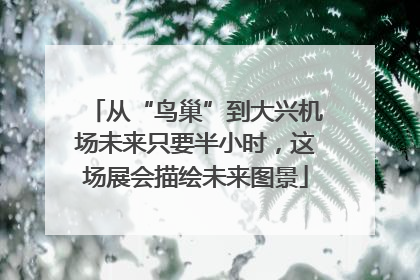 从“鸟巢”到大兴机场未来只要半小时，这场展会描绘未来图景