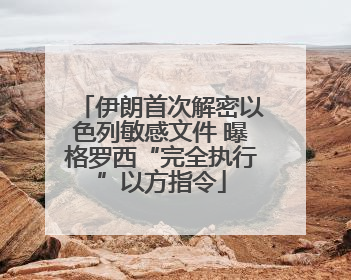 伊朗首次解密以色列敏感文件 曝格罗西“完全执行”以方指令