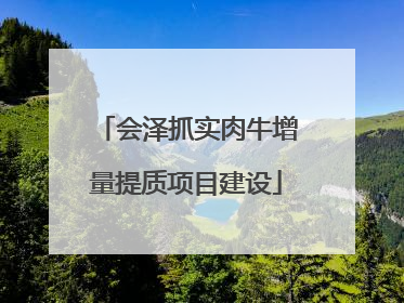 会泽抓实肉牛增量提质项目建设