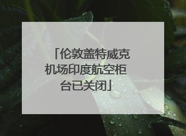 伦敦盖特威克机场印度航空柜台已关闭