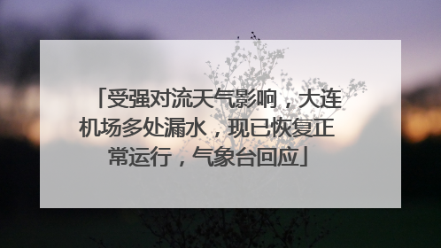 受强对流天气影响，大连机场多处漏水，现已恢复正常运行，气象台回应