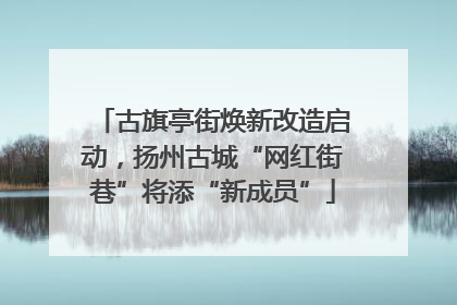古旗亭街焕新改造启动，扬州古城“网红街巷”将添“新成员”