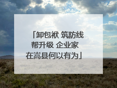 卸包袱 筑防线 帮升级 企业家在嵩县何以有为