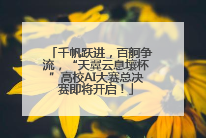 千帆跃进，百舸争流，“天翼云息壤杯”高校AI大赛总决赛即将开启！